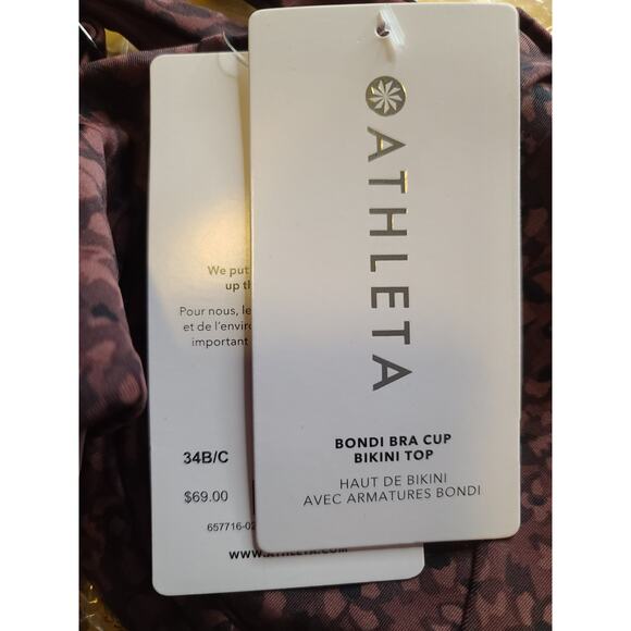 NWT Athleta Bondi Bra Cup Bikini Top - 34 B/C - camo flora chocolate - 34 B/C - Picture 5 of 5